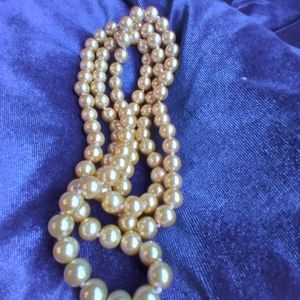 Light Golden Freshwater Pearl's 36"